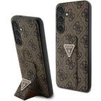 Guess Grip Stand dėklas Samsung Galaxy S24 – rudas