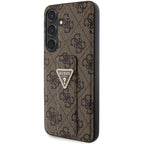 Guess Grip Stand dėklas Samsung Galaxy S24 – rudas