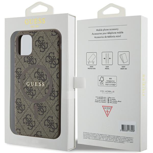 Guess MagSafe dėklas iPhone 11/XR – rudas -- iPhone 11