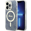 Guess MagSafe dėklas iPhone 15 Pro – mėlynas