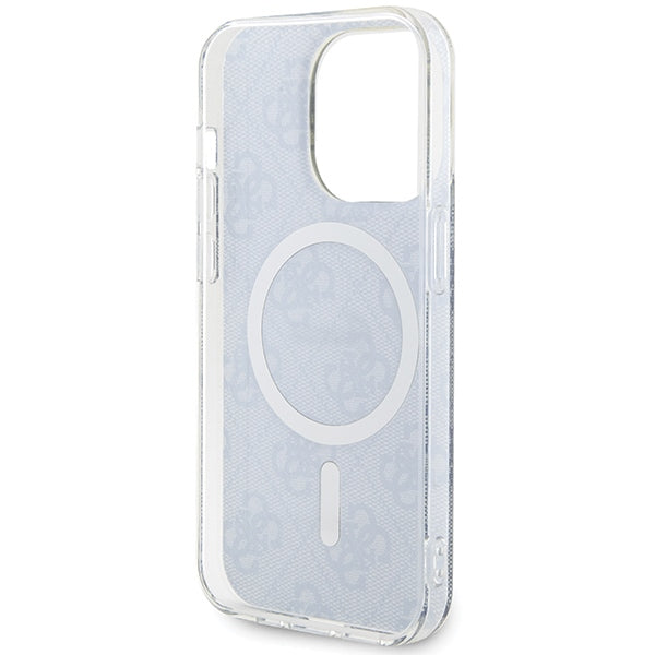 Guess MagSafe dėklas iPhone 15 Pro – mėlynas