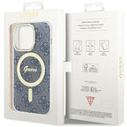 Guess MagSafe dėklas iPhone 15 Pro – mėlynas