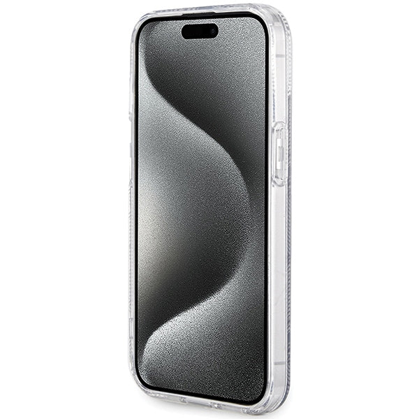 Guess MagSafe dėklas iPhone 15 Plus / 14 Plus – juodas