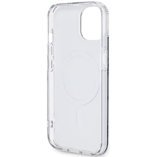 Guess MagSafe dėklas iPhone 15 Plus / 14 Plus – juodas