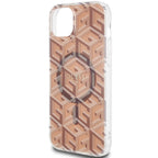 Guess MagSafe dėklas iPhone 15 Plus / 14 Plus – rudas