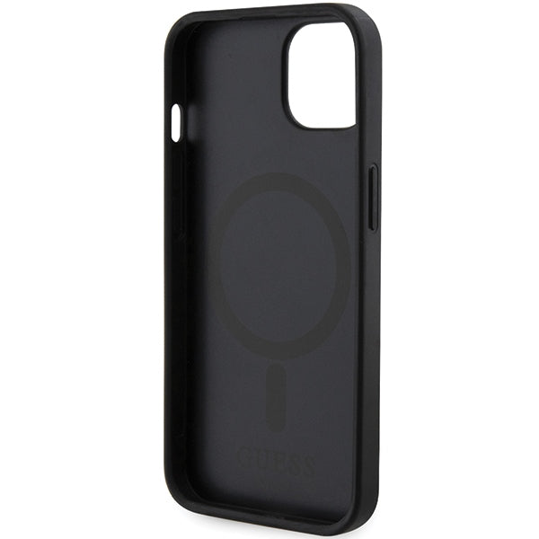Guess GCube Stripes MagSafe dėklas iPhone 15/14/13 – juodas