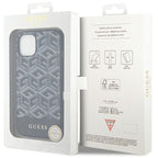 Guess GCube Stripes MagSafe dėklas iPhone 15/14/13 – juodas