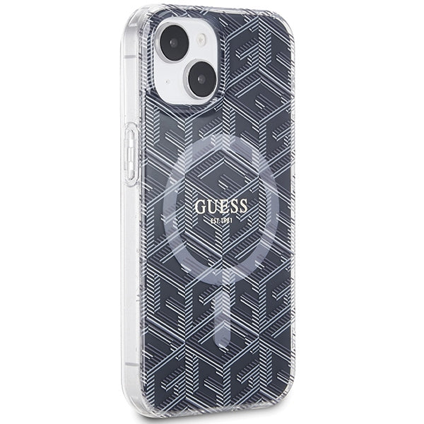 Guess MagSafe dėklas iPhone 15/14/13 6.1" – juodas