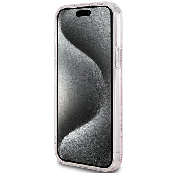 Guess MagSafe dėklas iPhone 15/14/13 – rožinis