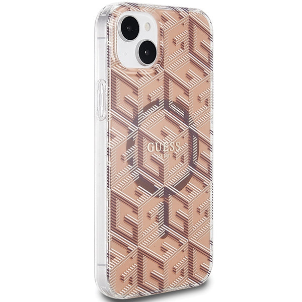 Guess MagSafe dėklas iPhone 15/14/13 (6,1") – rudas