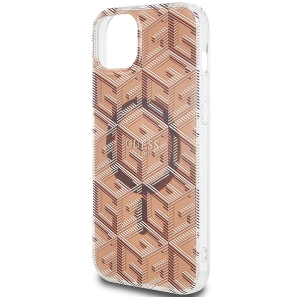 Guess MagSafe dėklas iPhone 15/14/13 (6,1") – rudas