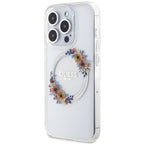 Guess MagSafe dėklas iPhone 15 Pro Max – skaidrus