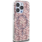 Guess MagSafe dėklas iPhone 15 Pro Max – rožinis