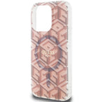 Guess MagSafe dėklas iPhone 15 Pro Max – rožinis