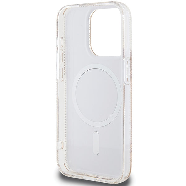Guess MagSafe dėklas iPhone 15 Pro Max – rudas