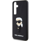 Karl Lagerfeld 3D Rubber Ikonik dėklas Galaxy S24 – juodas