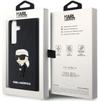 Karl Lagerfeld 3D Rubber Ikonik dėklas Galaxy S24 – juodas