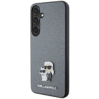 Karl Lagerfeld Saffiano dėklas Galaxy S24 – pilkas