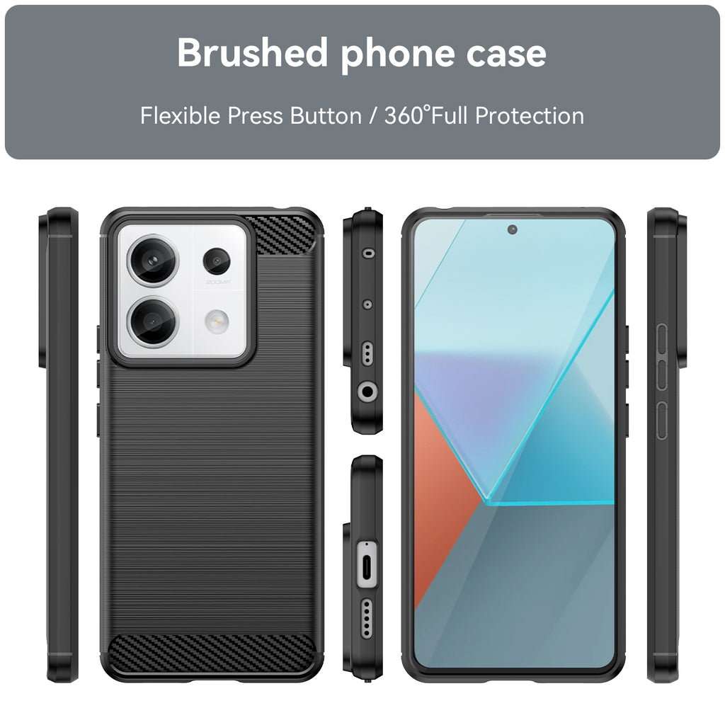 Carbon dėklas Xiaomi Redmi Note 13 5G – juodas