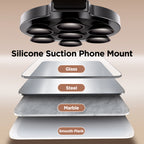 Joyroom magnetinis telefono laikiklis JR-ZS393 su siurbtukais, juodas