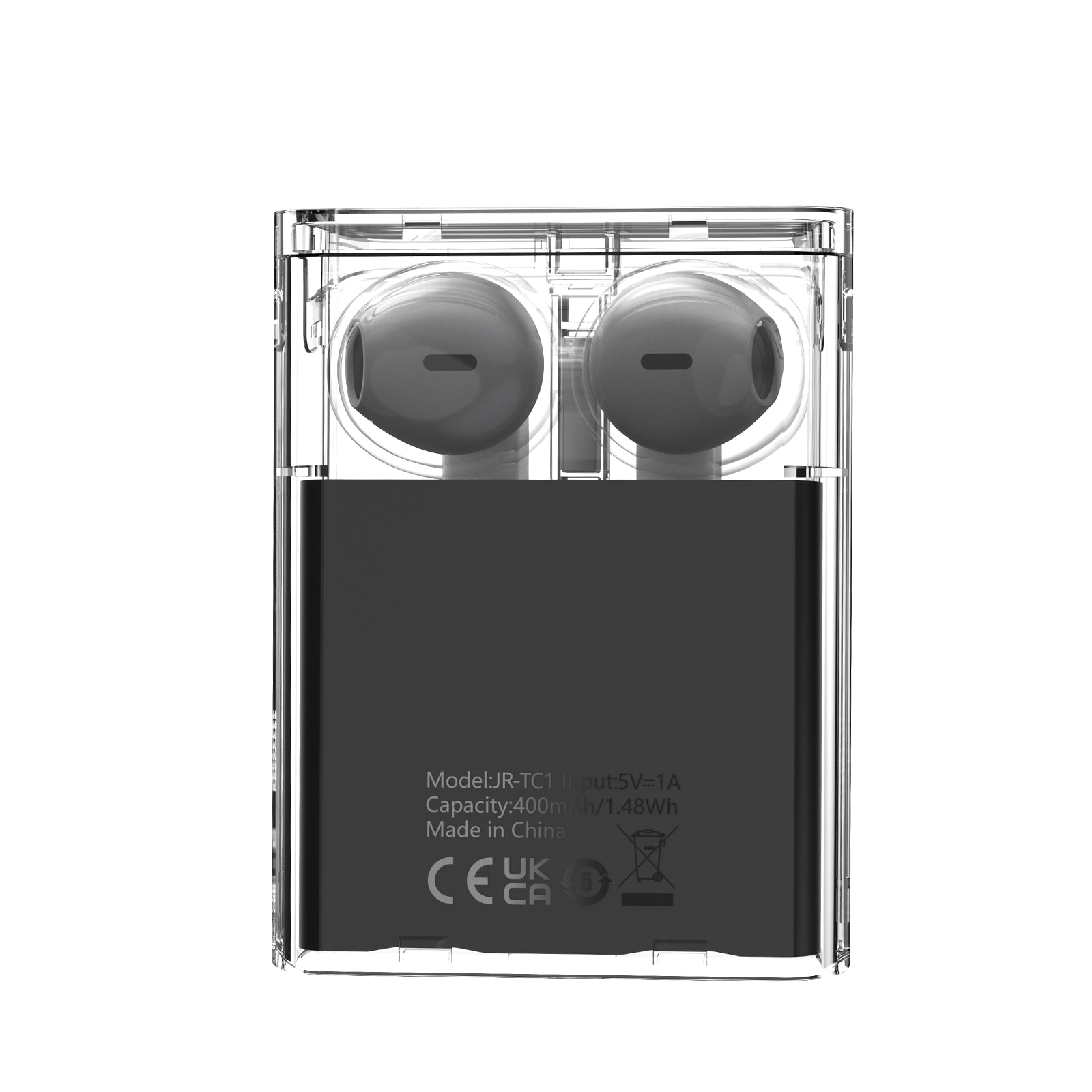 TWS Joyroom JR-TC1 IceLens serijos belaidės ausinės su LED lemputėmis – juodos