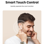 Ugreen HiTune T6 belaidės ausinės su ANC funkcija + USB-A – USB-C laidas – baltos -- Headphones