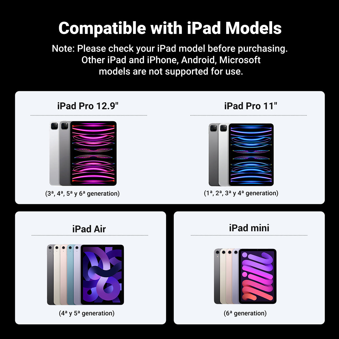 Ugreen LP653 liestinis pieštukas su belaidžiu įkrovimu iPad planšetėms – baltas -- iPad