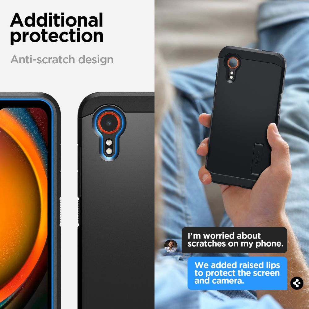 Spigen Tough Armor dėklas Samsung Galaxy XCover 7 – juodas -- Samsung Galaxy XCover 7