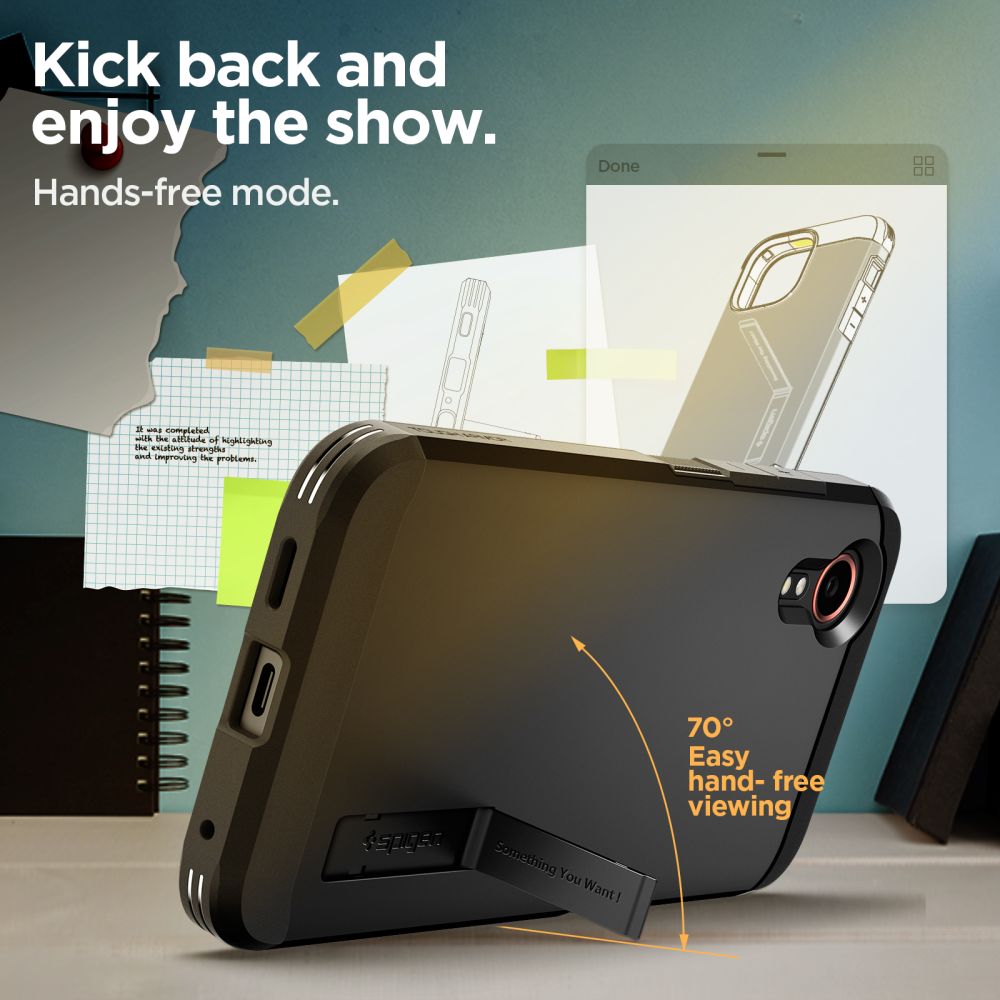 Spigen Tough Armor dėklas Samsung Galaxy XCover 7 – juodas -- Samsung Galaxy XCover 7