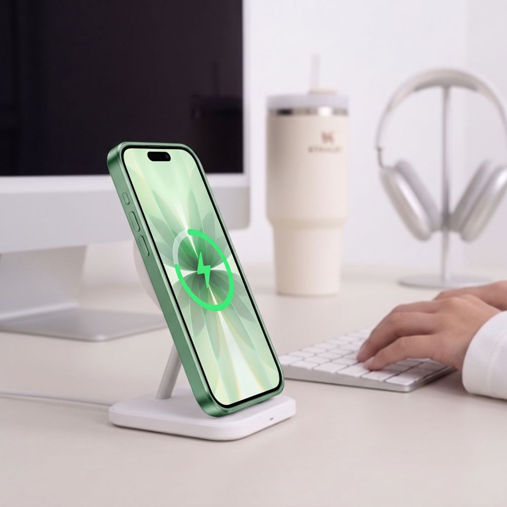 Dėklas Tech-Protect MagFlex iPhone 17, matinis pilkai žalias -- iPhone 17