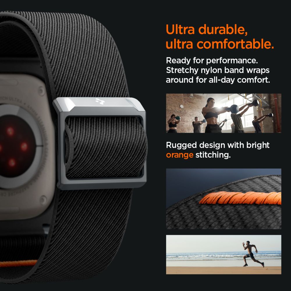 Spigen Lite Fit Pro dirželis Apple Watch Ultra 49 mm – juodas
