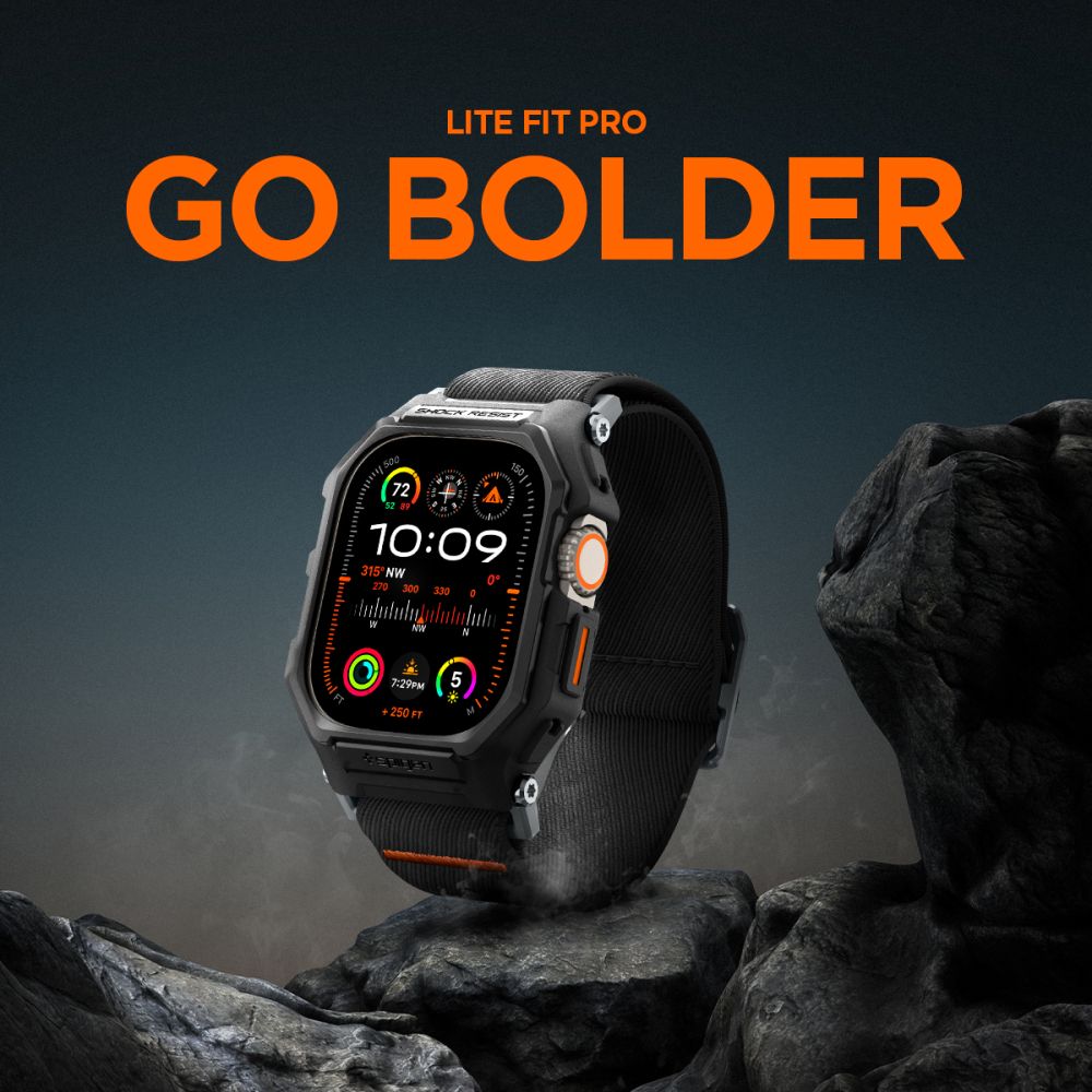 Spigen Lite Fit Pro dirželis Apple Watch Ultra 49 mm – juodas