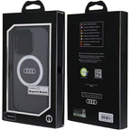 Audi MagSafe dėklas iPhone 14 Pro – juodas