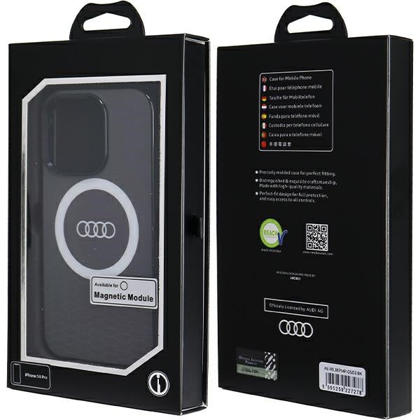 Audi MagSafe dėklas iPhone 14 Pro – juodas