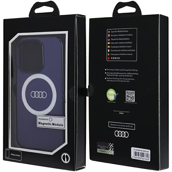 Audi MagSafe dėklas iPhone 14 Pro – mėlynas