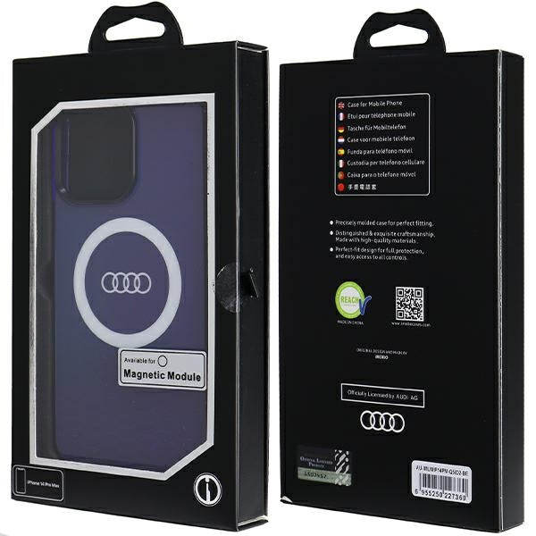 Audi MagSafe dėklas iPhone 14 Pro Max – mėlynas
