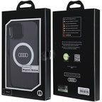 Audi MagSafe dėklas iPhone 15/14/13 – juodas