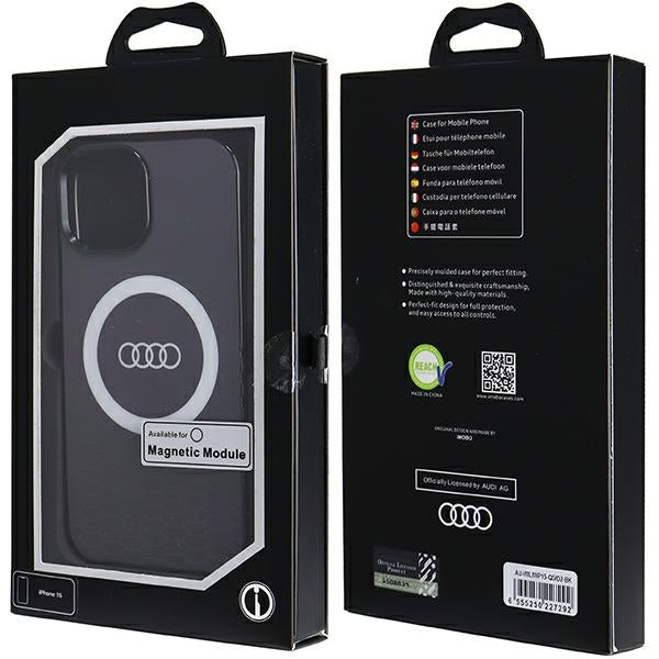 Audi MagSafe dėklas iPhone 15/14/13 – juodas
