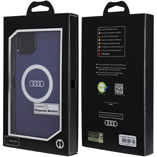 Audi MagSafe dėklas iPhone 15 Plus / 14 Plus – mėlynas