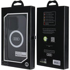 Audi MagSafe dėklas iPhone 15 Pro – juodas