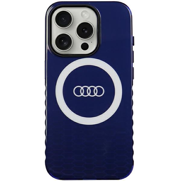 Audi MagSafe dėklas iPhone 15 Pro – mėlynas