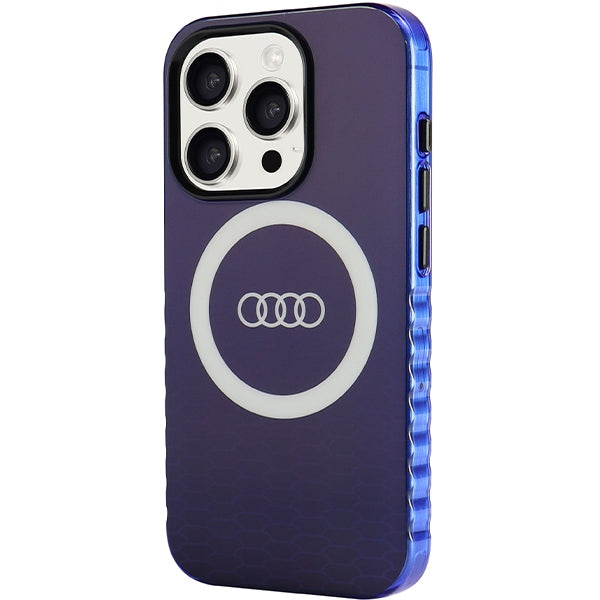Audi MagSafe dėklas iPhone 15 Pro – mėlynas