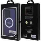 Audi MagSafe dėklas iPhone 15 Pro – mėlynas