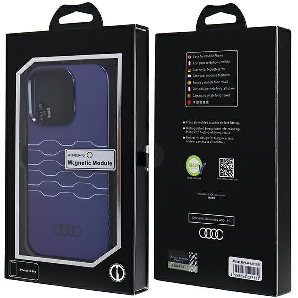 Audi IML MagSafe dėklas iPhone 14 Pro – mėlynas