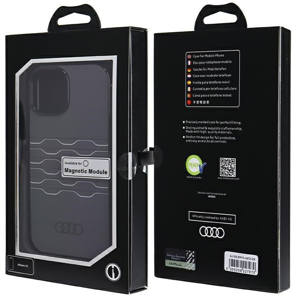 Audi MagSafe dėklas iPhone 15/14/13 6.1 – juodas