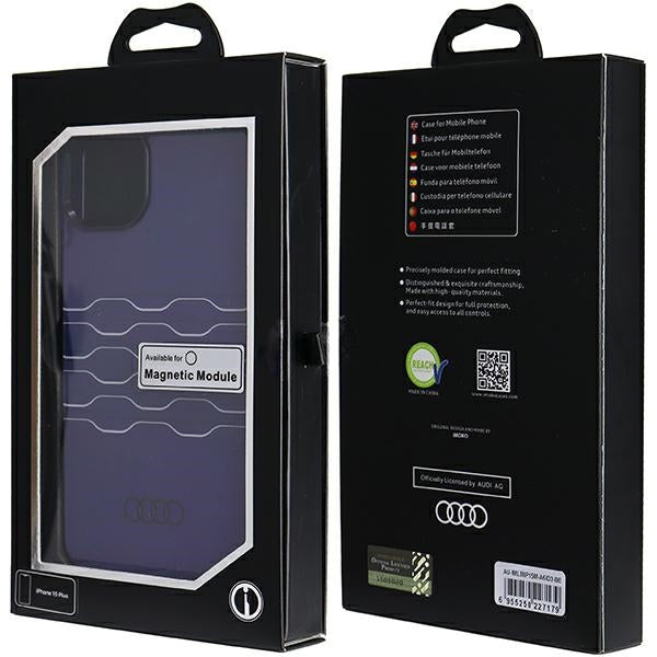 Audi MagSafe dėklas iPhone 15 Plus / 14 Plus – mėlynas