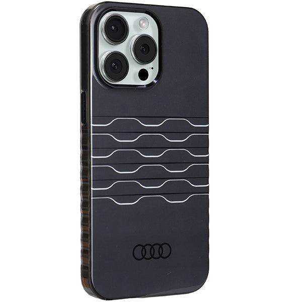 Audi MagSafe dėklas iPhone 15 Pro Max – juodas