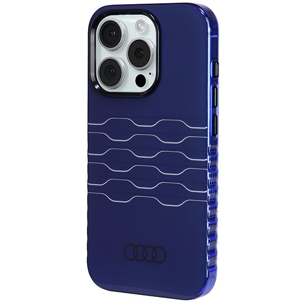 Audi MagSafe dėklas iPhone 15 Pro – mėlynas