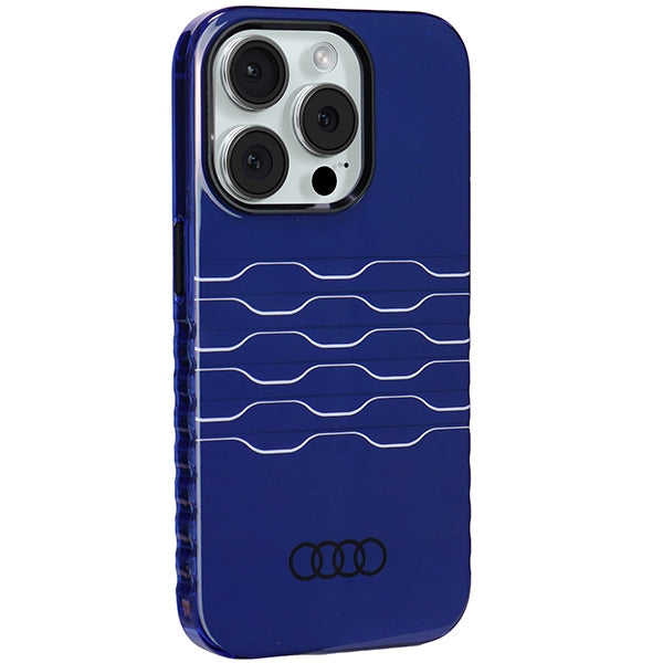 Audi MagSafe dėklas iPhone 15 Pro – mėlynas
