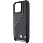 BMW M dėklas iPhone 15 Pro su virvute – juodas